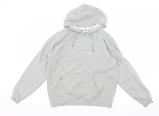 Topshop Womens Grey  Jersey Pullover Hoodie Size XS