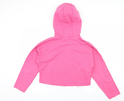 Back view of George women’s pink jersey pullover hoodie, size S