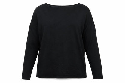 Front view of Finery women’s black knit jumper, size L