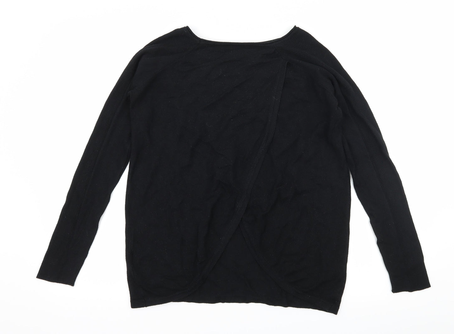 Finery Womens Black  Knit Pullover Jumper Size L