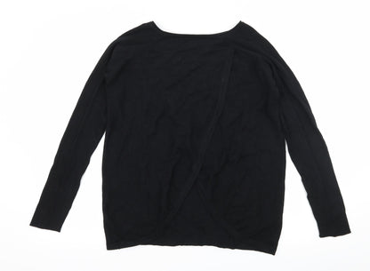 Back view of Finery women’s black knit jumper, size L