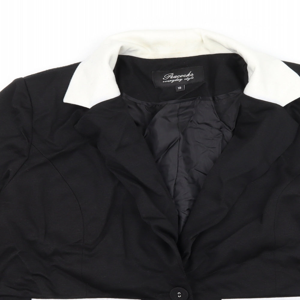 Peacocks Womens Black   Jacket Blazer Size 18