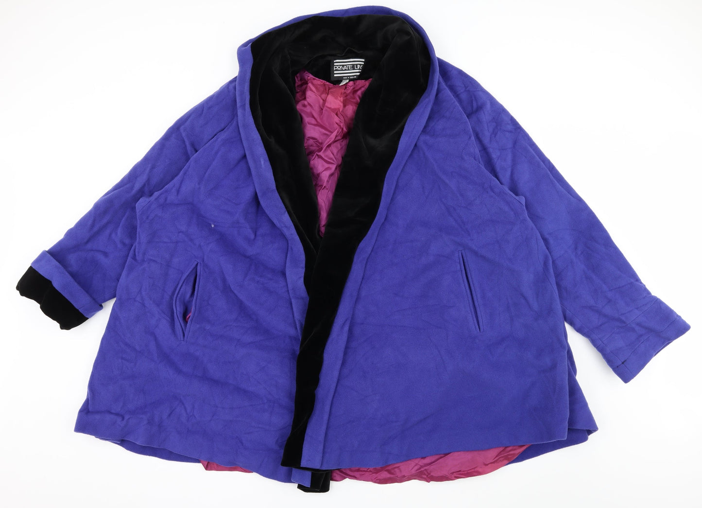 Private Line Womens Blue   Overcoat Coat Size 12