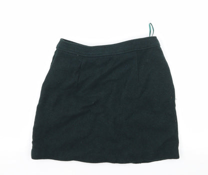 Back view of New Look women’s green a-line skirt, size UK 10