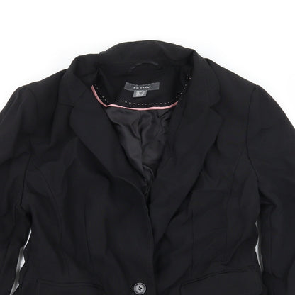 Close-up detail of Atmosphere women’s black jacket suit jacket, size UK 14