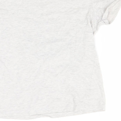 Brand and care label for prim girls’ grey basic t-shirt, size 10, years