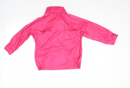 Back view of wetplay girls’ red basic coat coat, size 3-4, years
