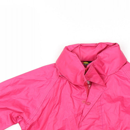 Close-up detail of wetplay girls’ red basic coat coat, size 3-4, years