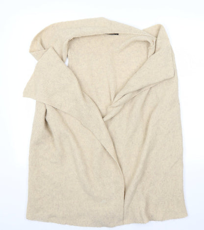 Additional front view of Dunes women’s beige cardigan jumper, size L