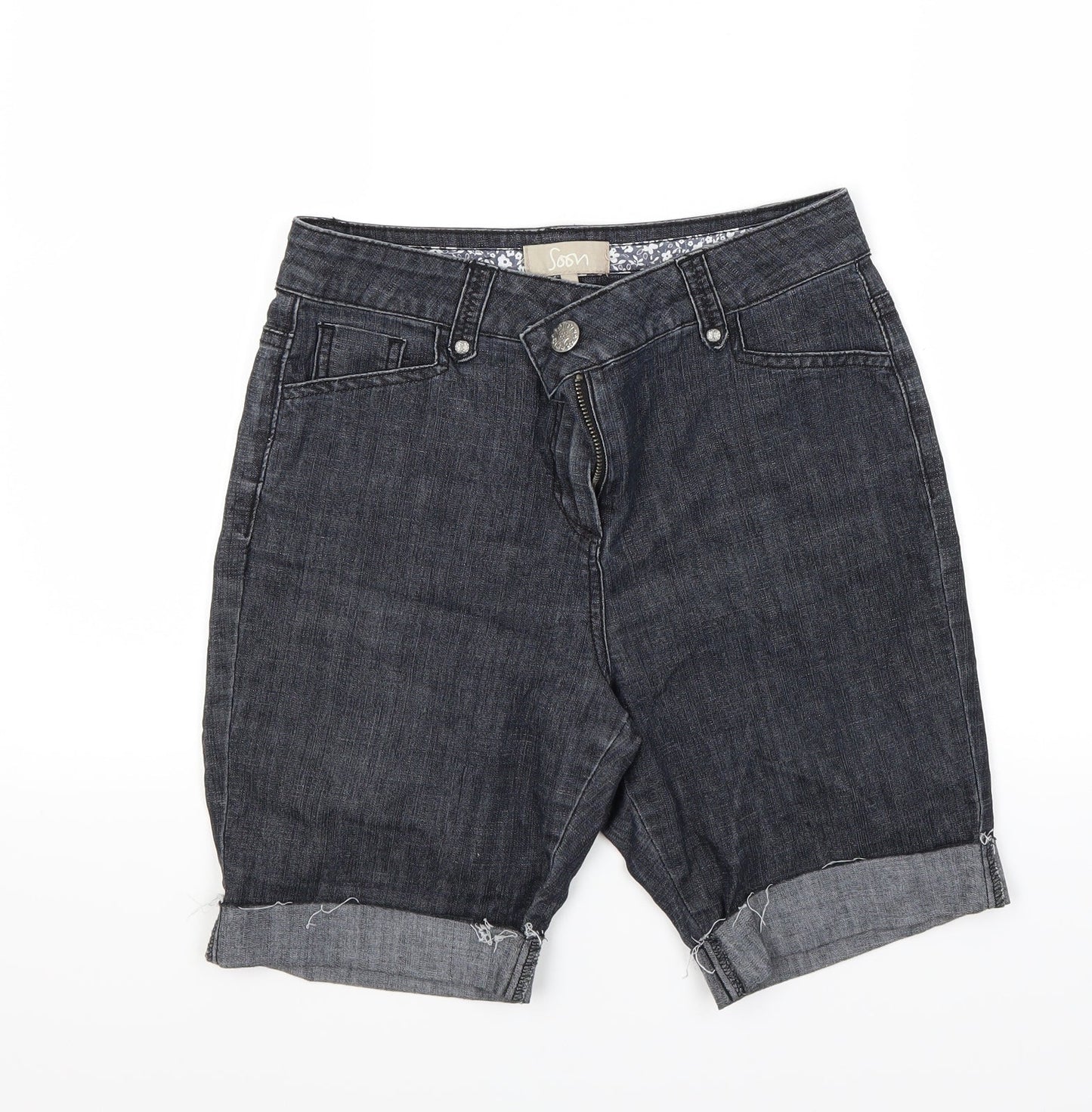 Soon Womens Blue  Denim Cut-Off Shorts Size 10