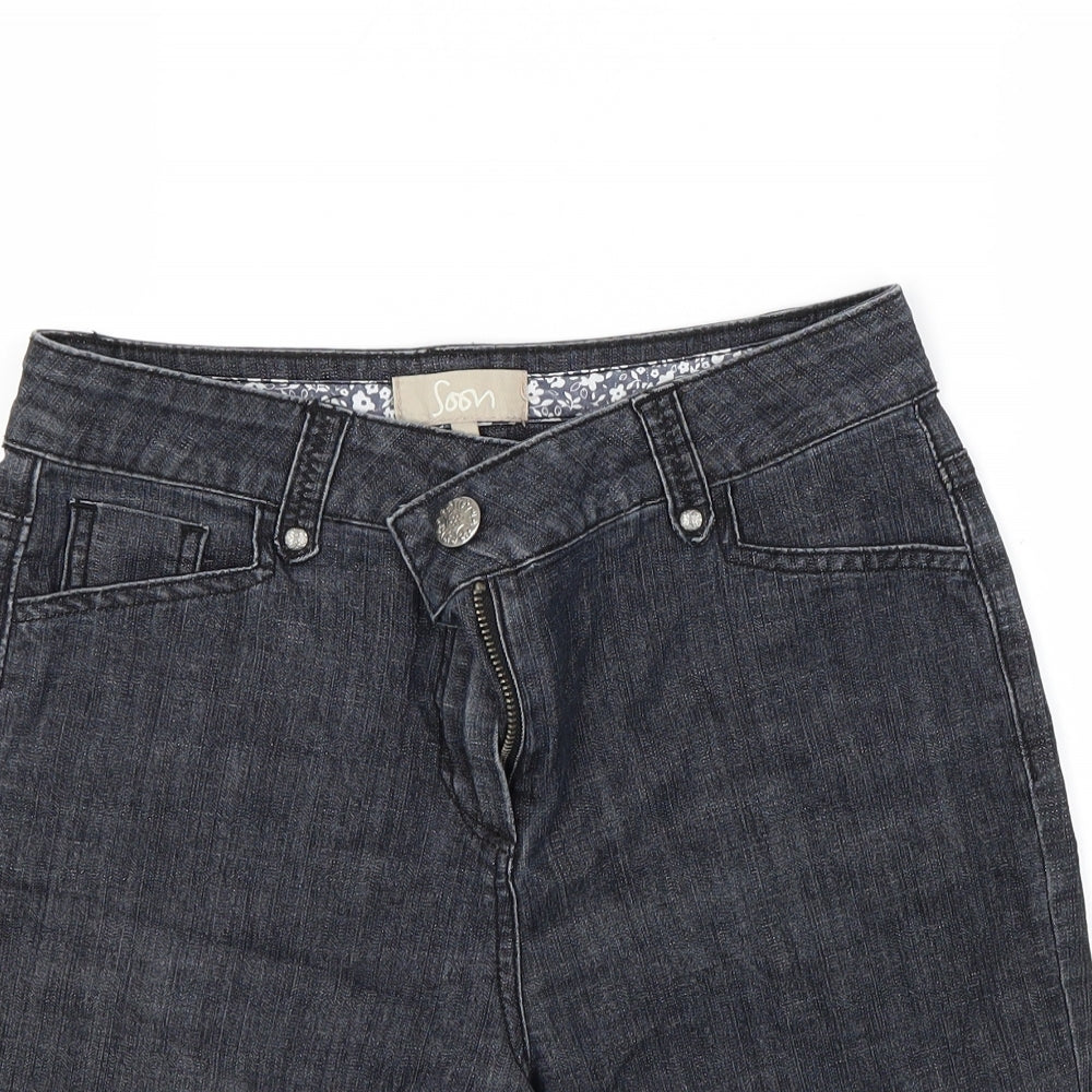 Soon Womens Blue  Denim Cut-Off Shorts Size 10
