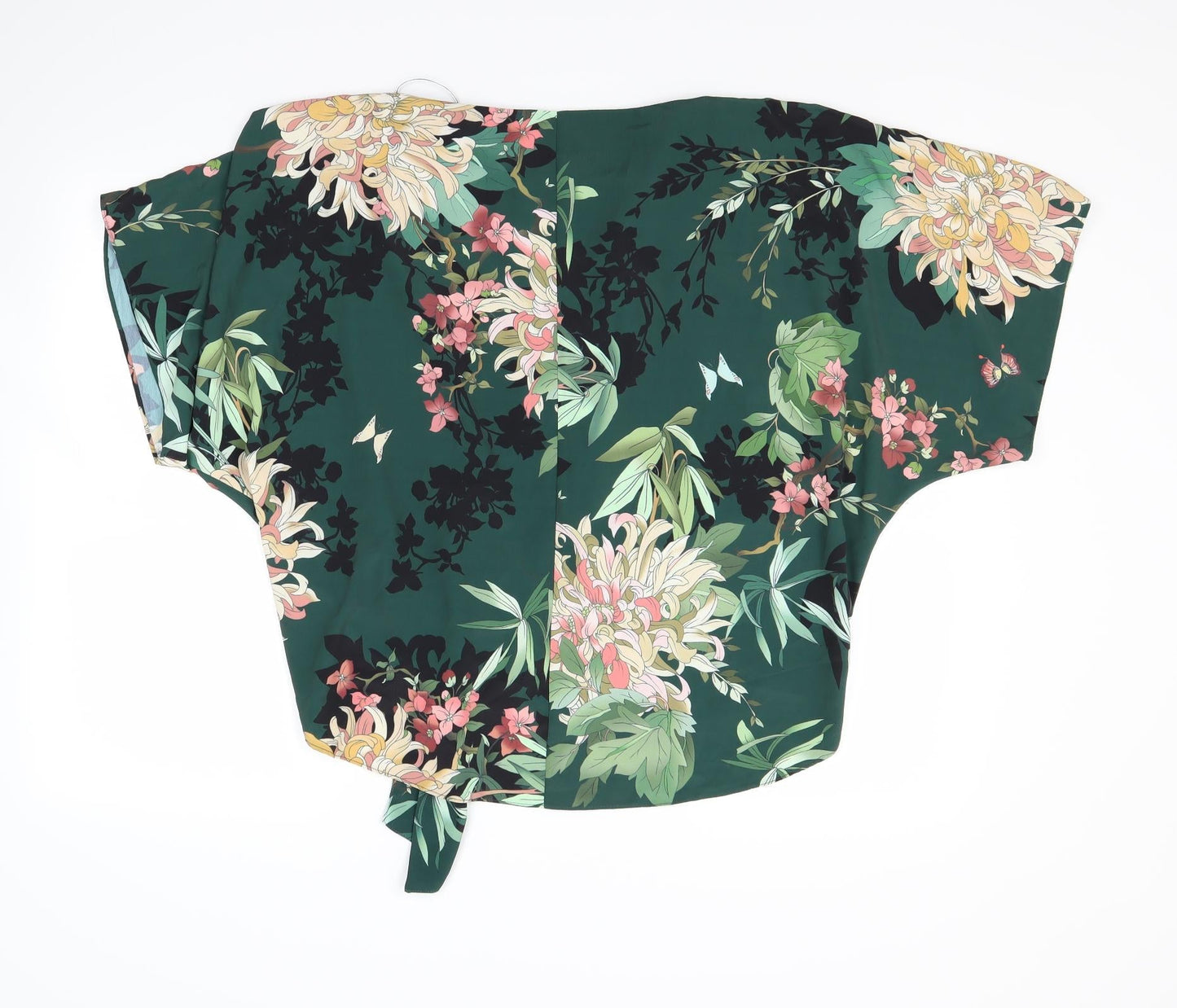 F&F Womens Green Floral  Basic Blouse Size 10