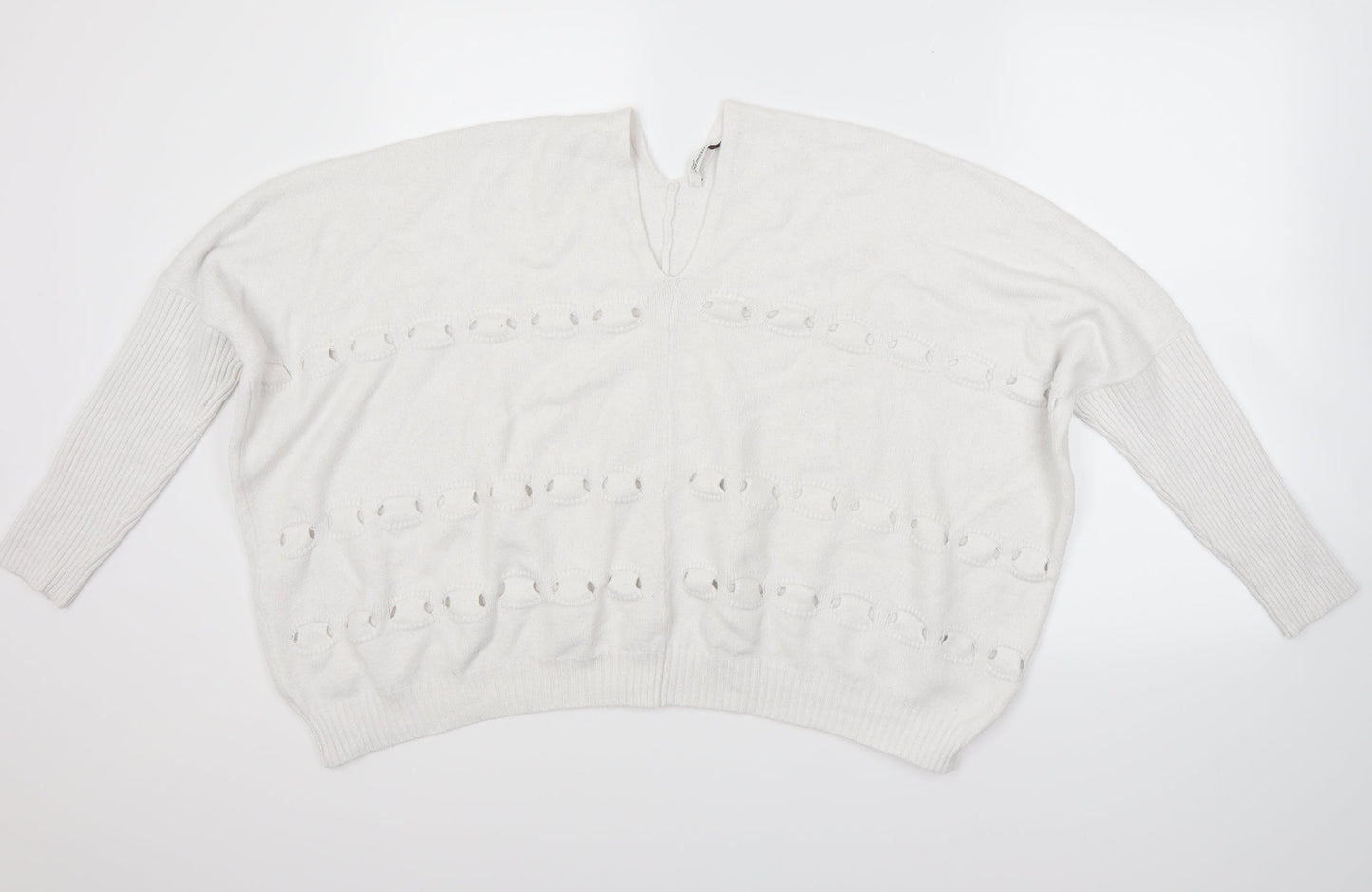 Preworn Womens White   Pullover Jumper Size M