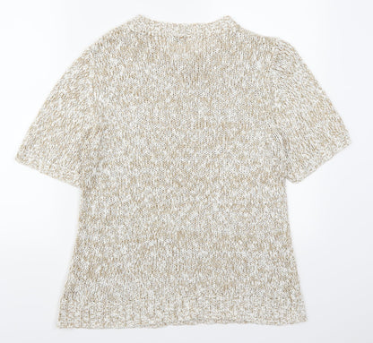 Back view of Damart women’s beige jumper, size UK 14