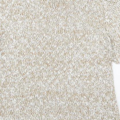 Brand and care label for Damart women’s beige jumper, size UK 14