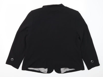 Back view of Busy women’s black spotted jacket suit jacket, size UK 44