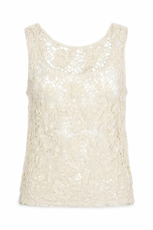 Atmosphere Womens Beige Floral Lace Basic Tank Size XS
