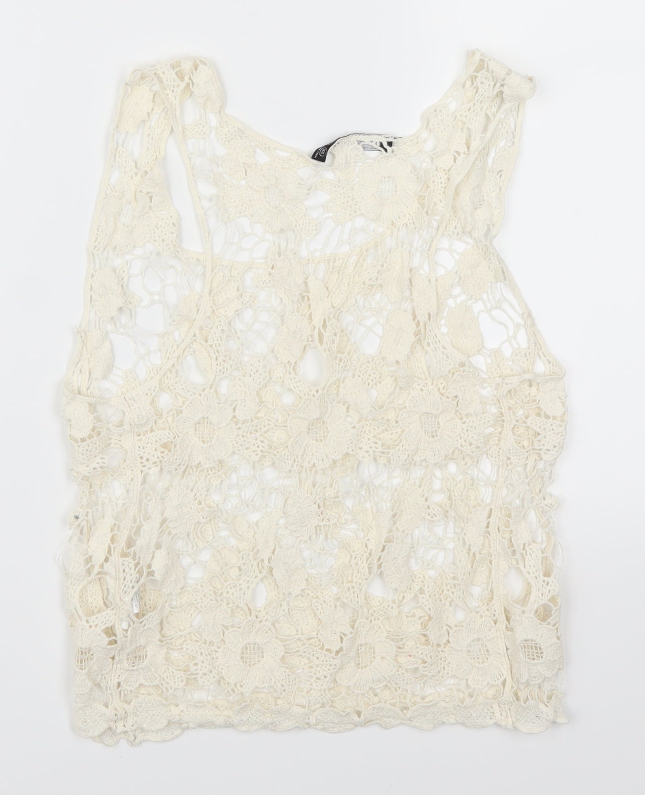 Atmosphere Womens Beige Floral Lace Basic Tank Size XS