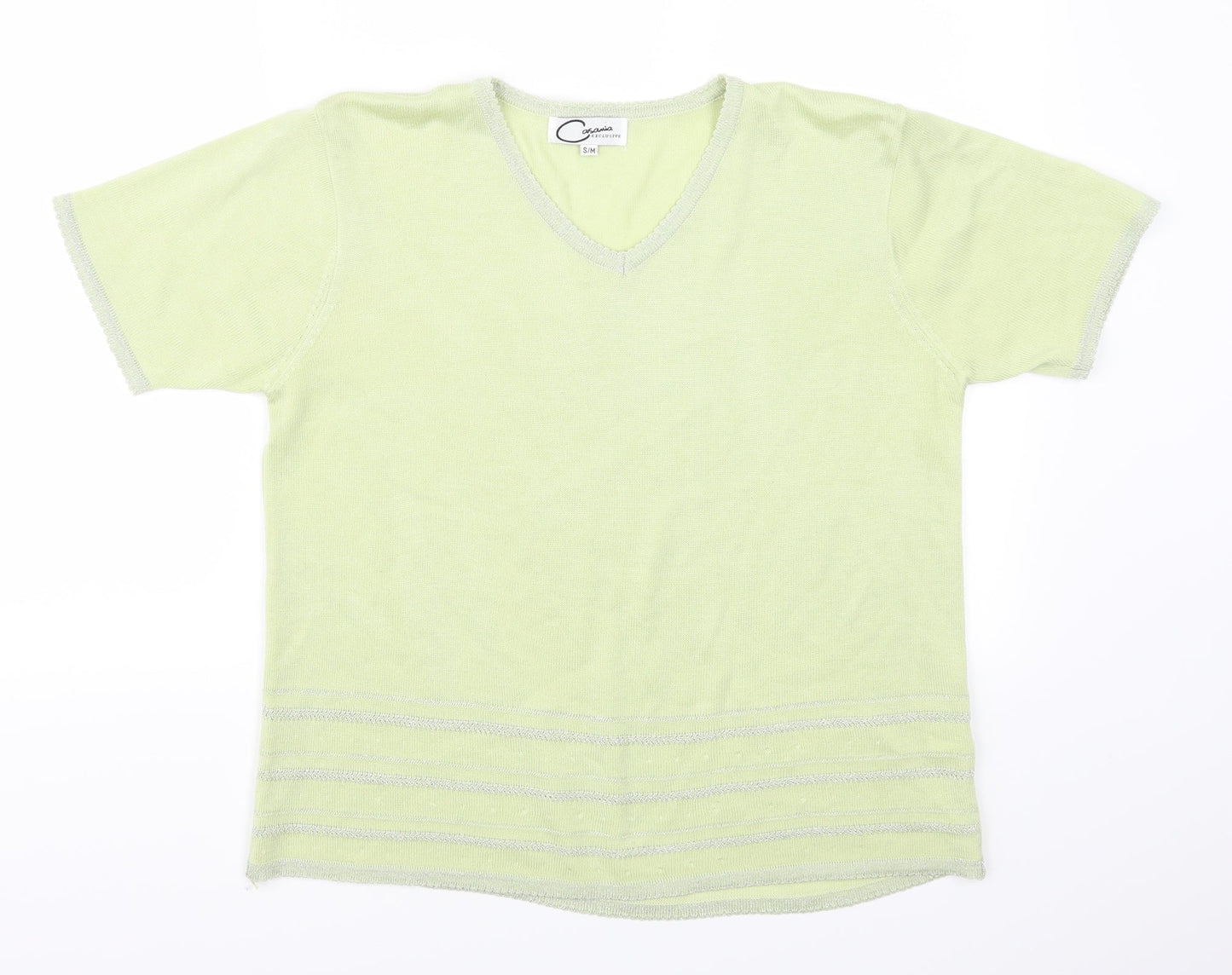 Xasamia Womens Green   Basic T-Shirt Size S