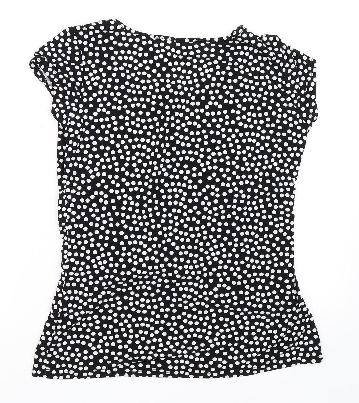 Simon Jeffrey Womens Beige Polka Dot  Basic T-Shirt Size 14