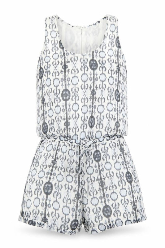 Front view of Zara women’s ivory playsuit one-piece, size S