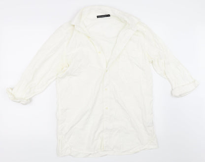 Additional front view of French Connection men’s white button-up, size M