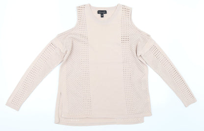 Additional front view of Topshop women’s pink jumper, size UK 8