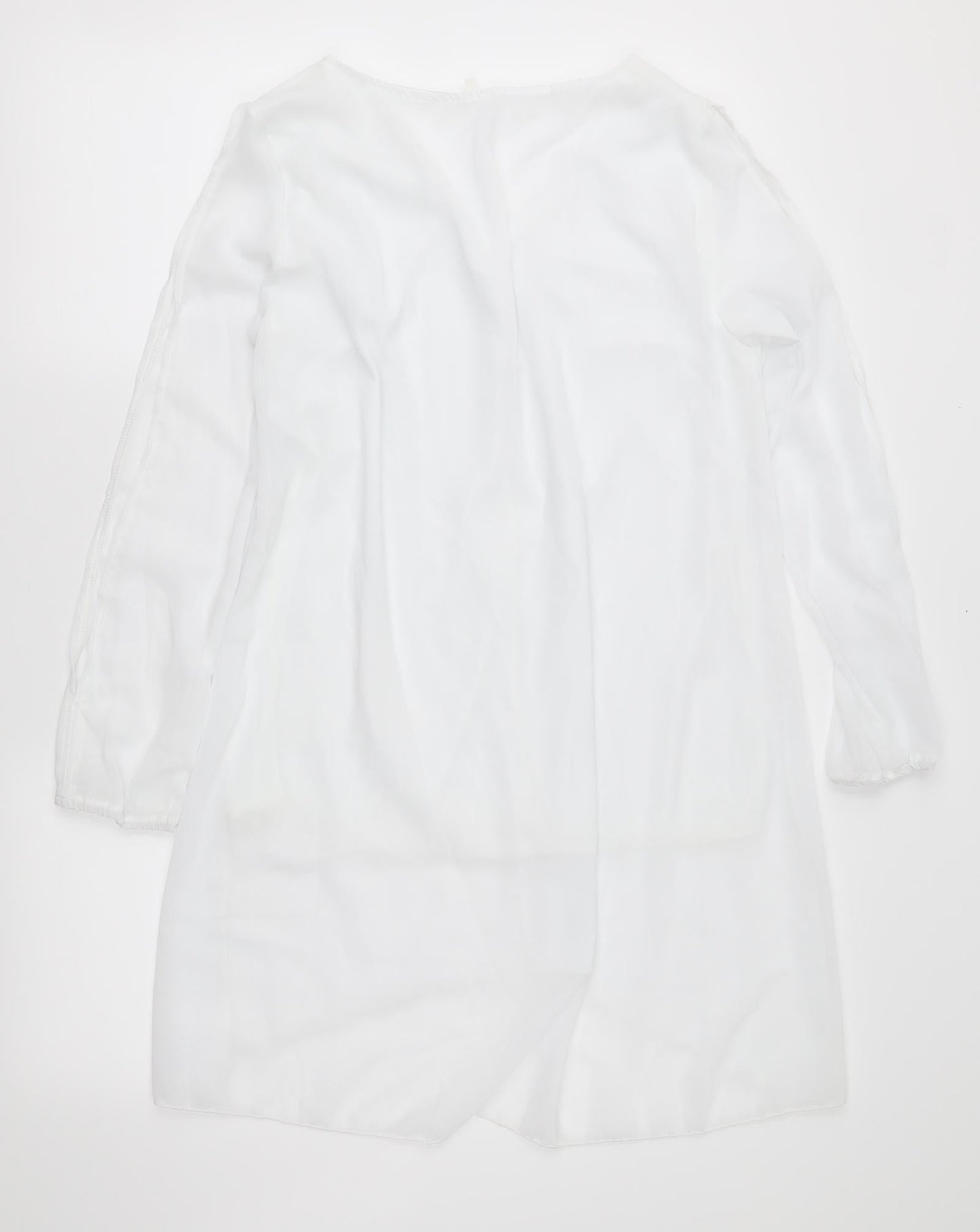 Preworn Womens White  Chiffon Basic Blouse Size XL
