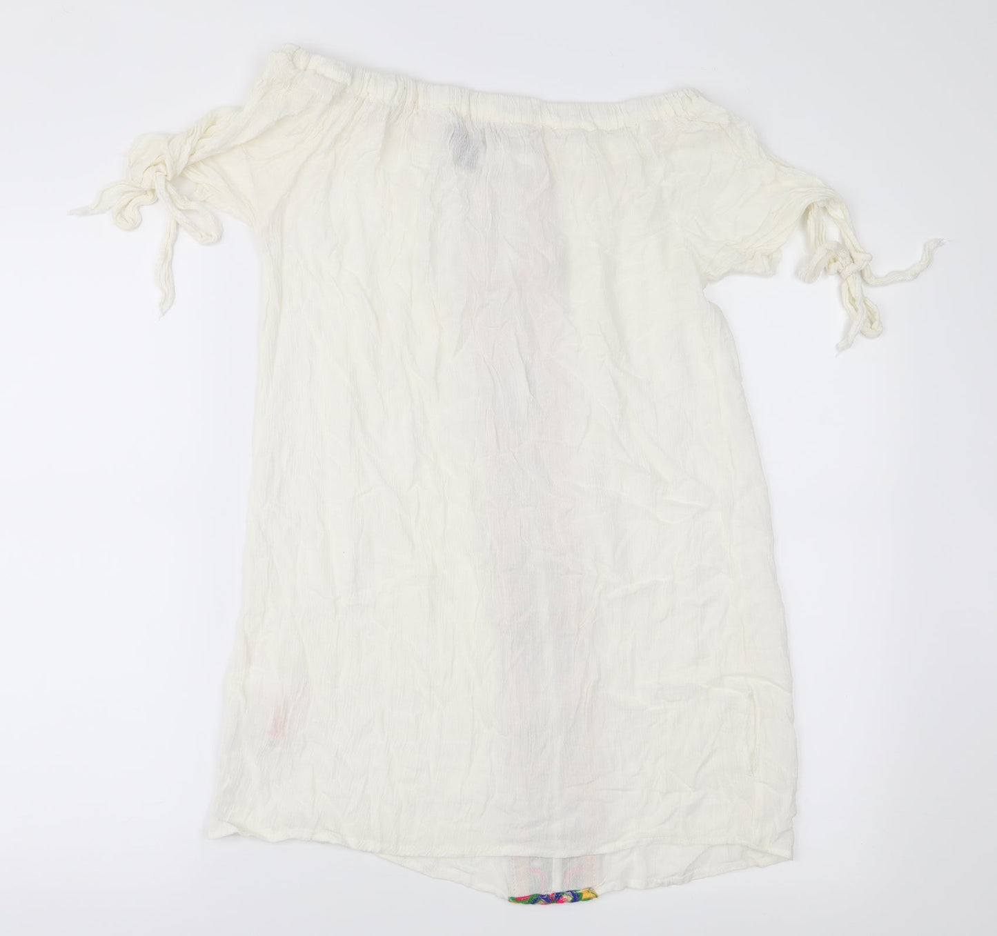 Atmosphere Womens Ivory Geometric  Basic Blouse Size S