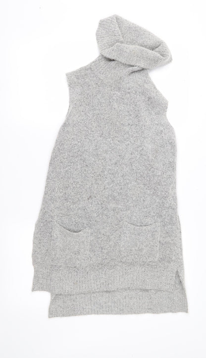 Additional front view of Woolworths women’s grey knit jumper, size S