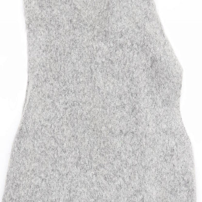 Close-up detail of Woolworths women’s grey knit jumper, size S