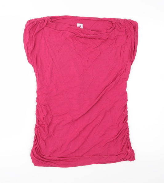 9Fashion Womens Pink  Jersey Basic Blouse Size M