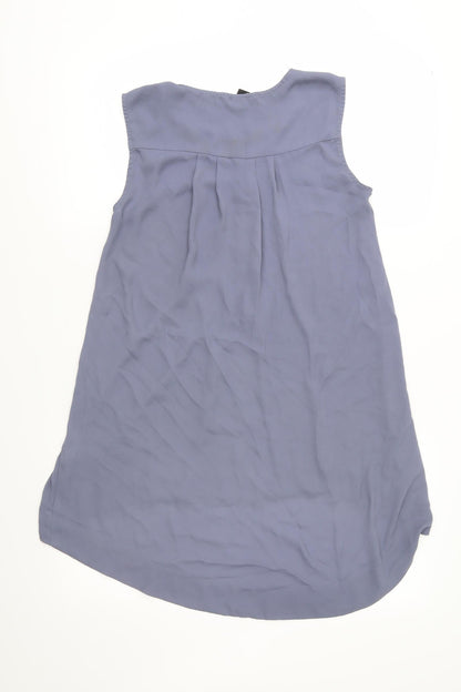 Back view of H&M women’s grey basic blouse, size UK 6