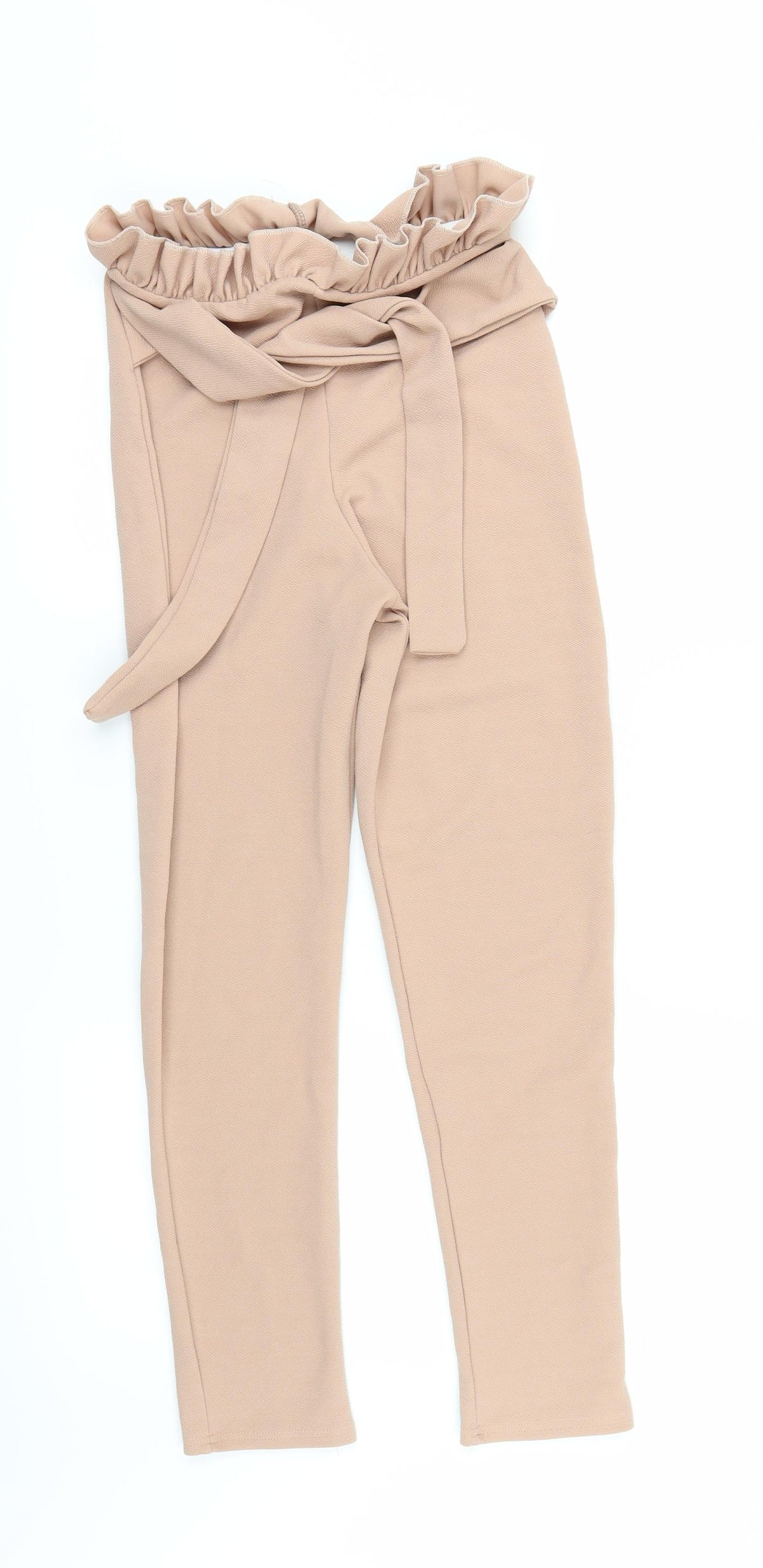 PRETTYLITTLETHING Womens Beige   Trousers  Size 8 L25 in