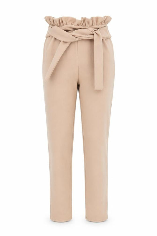 PRETTYLITTLETHING Womens Beige   Trousers  Size 8 L25 in