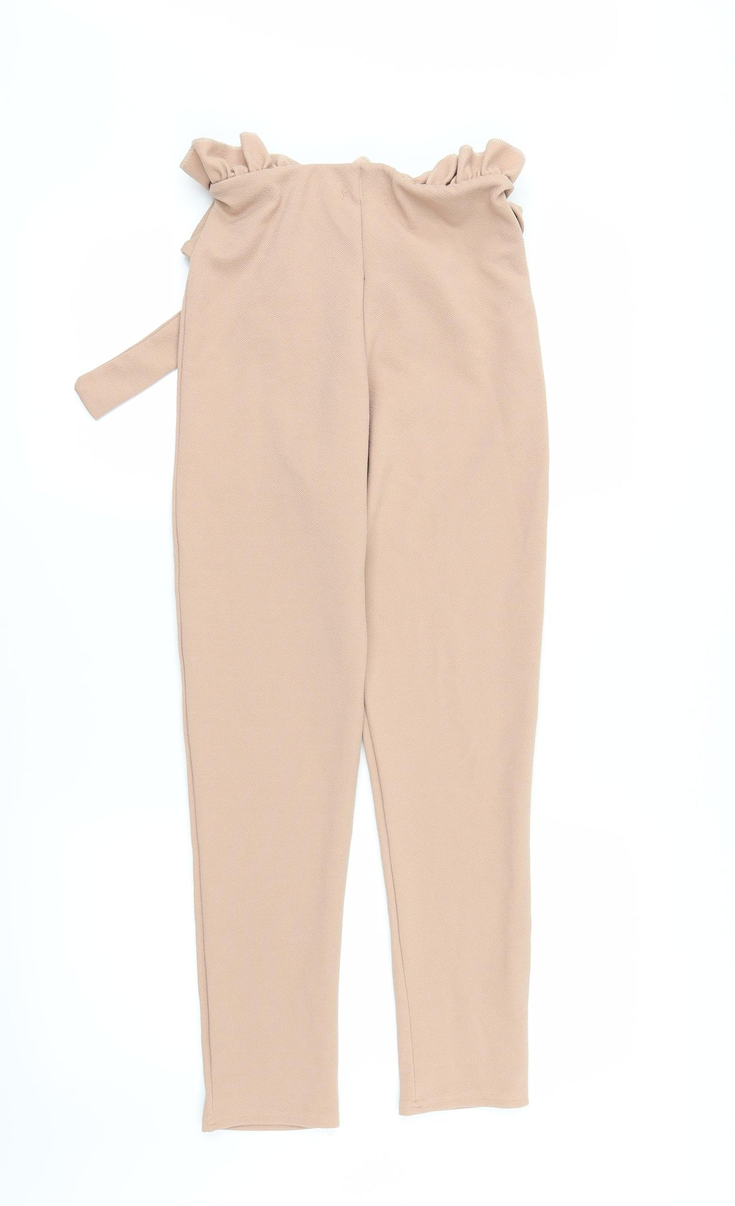 PRETTYLITTLETHING Womens Beige   Trousers  Size 8 L25 in