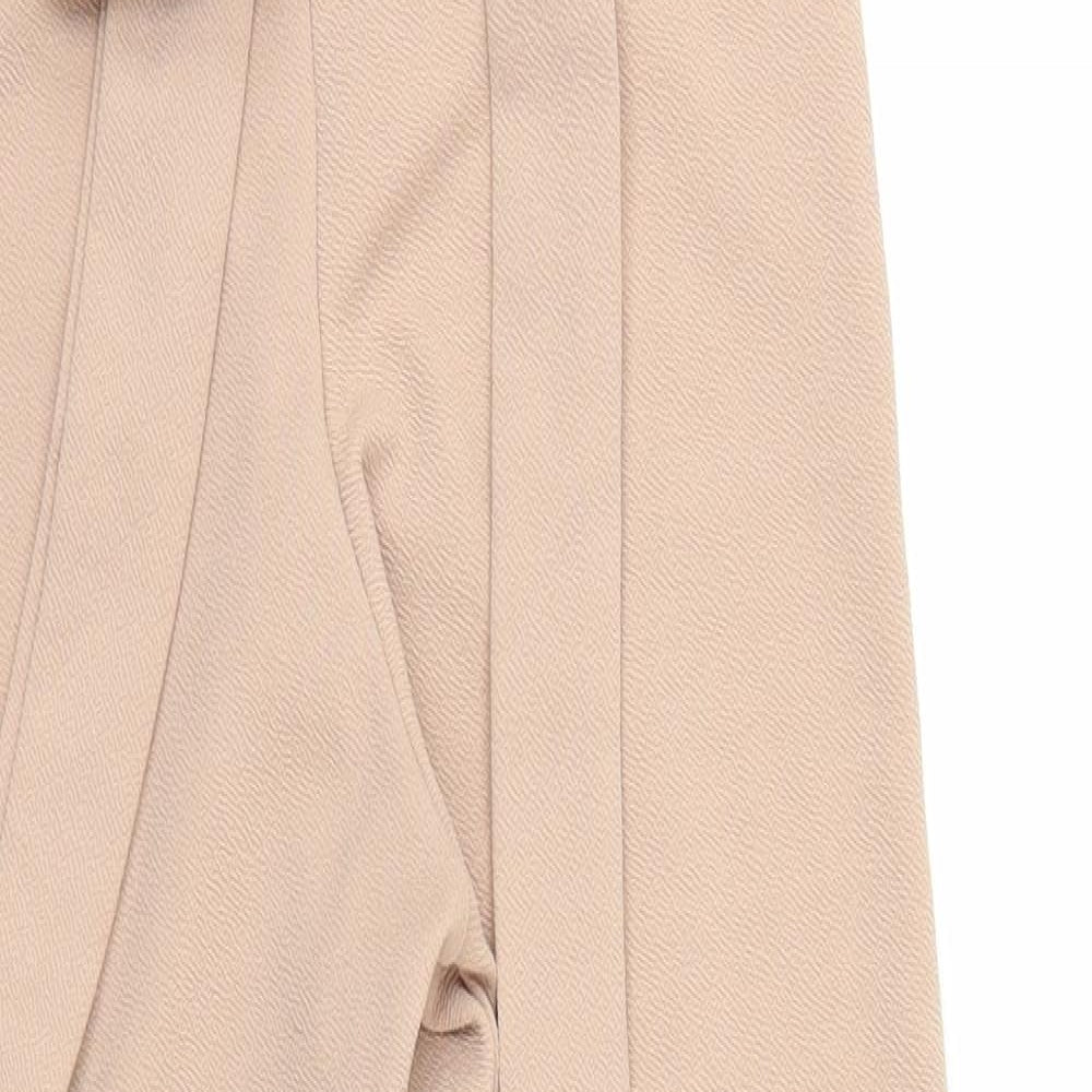 PRETTYLITTLETHING Womens Beige   Trousers  Size 8 L25 in