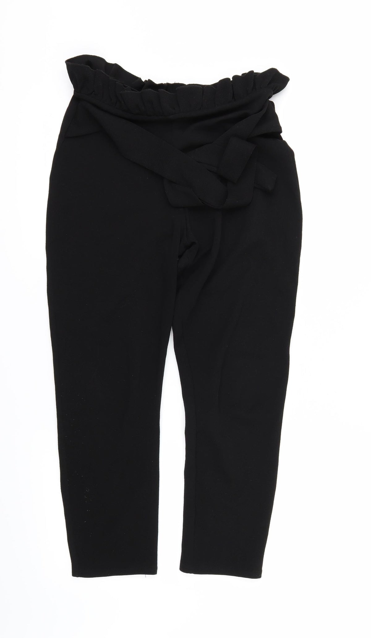 PRETTYLITTLETHING Womens Black   Trousers  Size 10 L23 in