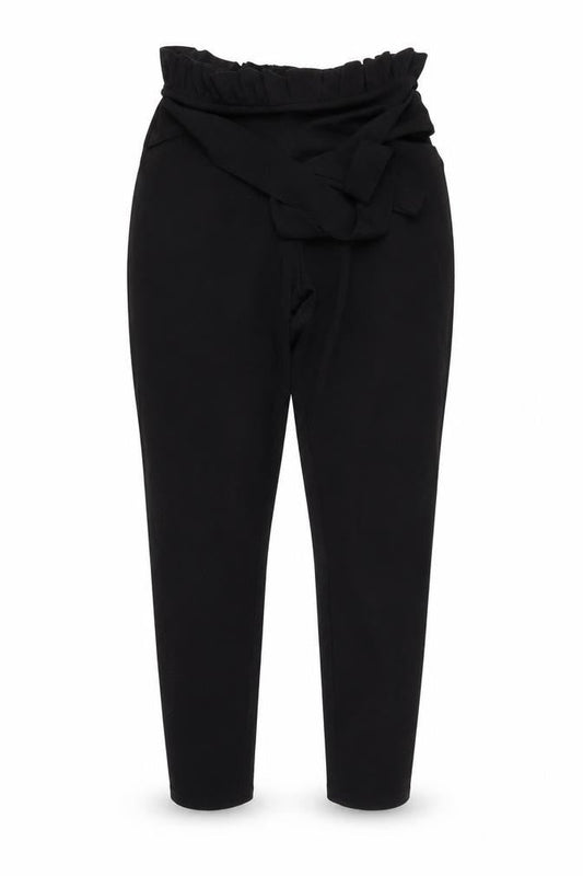 PRETTYLITTLETHING Womens Black   Trousers  Size 10 L23 in