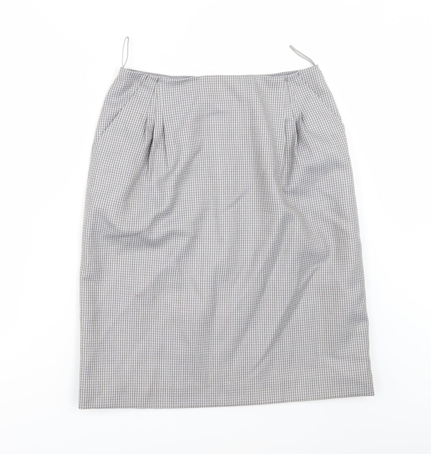 Preworn Womens Grey Camouflage  A-Line Skirt Size 30 in
