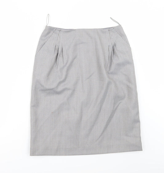 Preworn Womens Grey Camouflage  A-Line Skirt Size 30 in