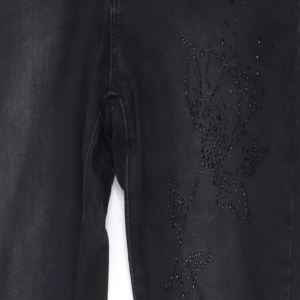 Preworn Womens Black   Straight Jeans Size L L27 in