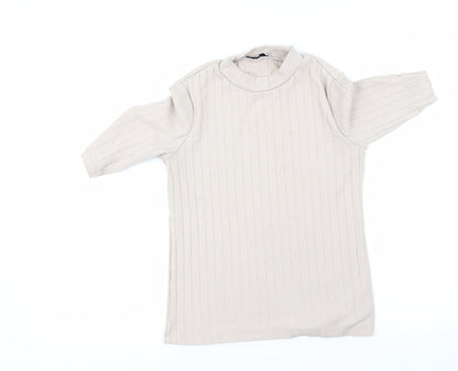 Additional front view of Mango women’s pink basic t-shirt, size S