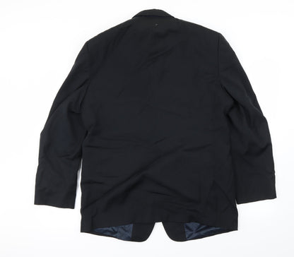 Back view of Preworn men’s black jacket blazer, size 42