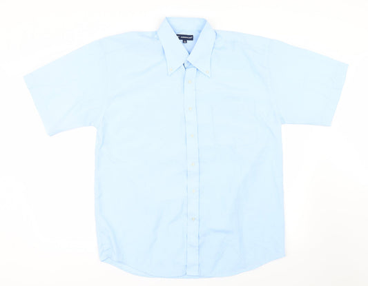 1st American Mens Blue    Button-Up Size L