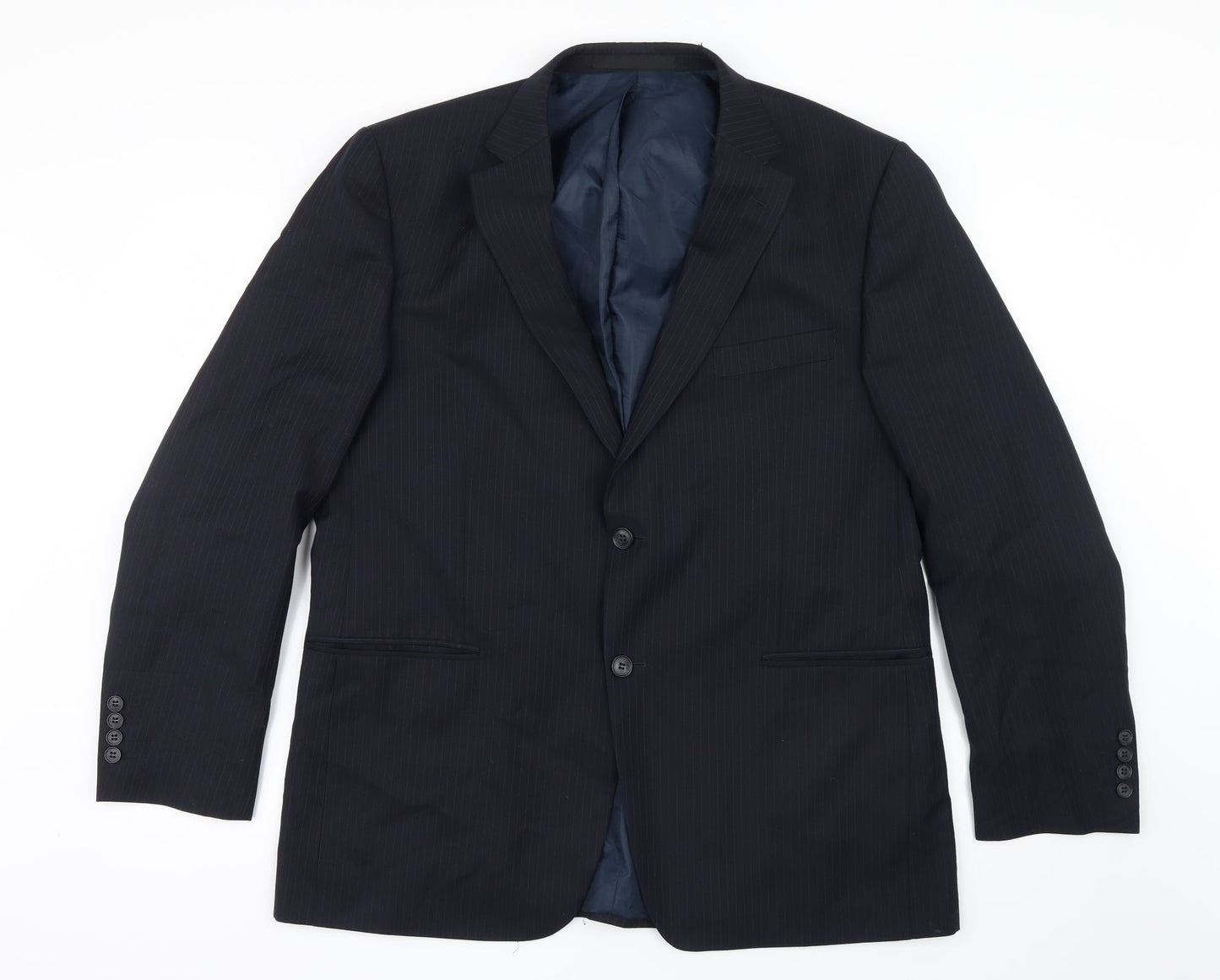 Marks and Spencer Mens Blue Striped  Jacket Blazer Size 42