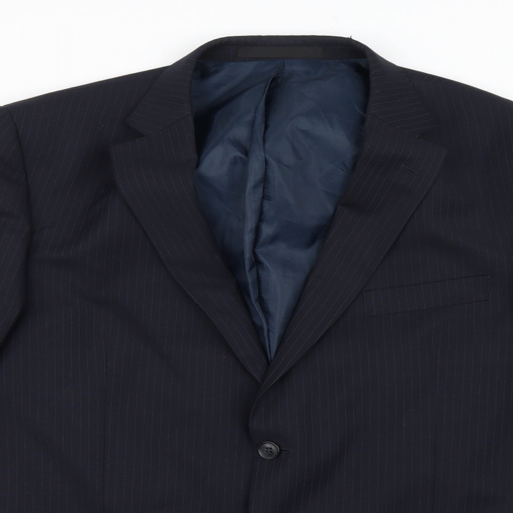 Marks and Spencer Mens Blue Striped  Jacket Blazer Size 42