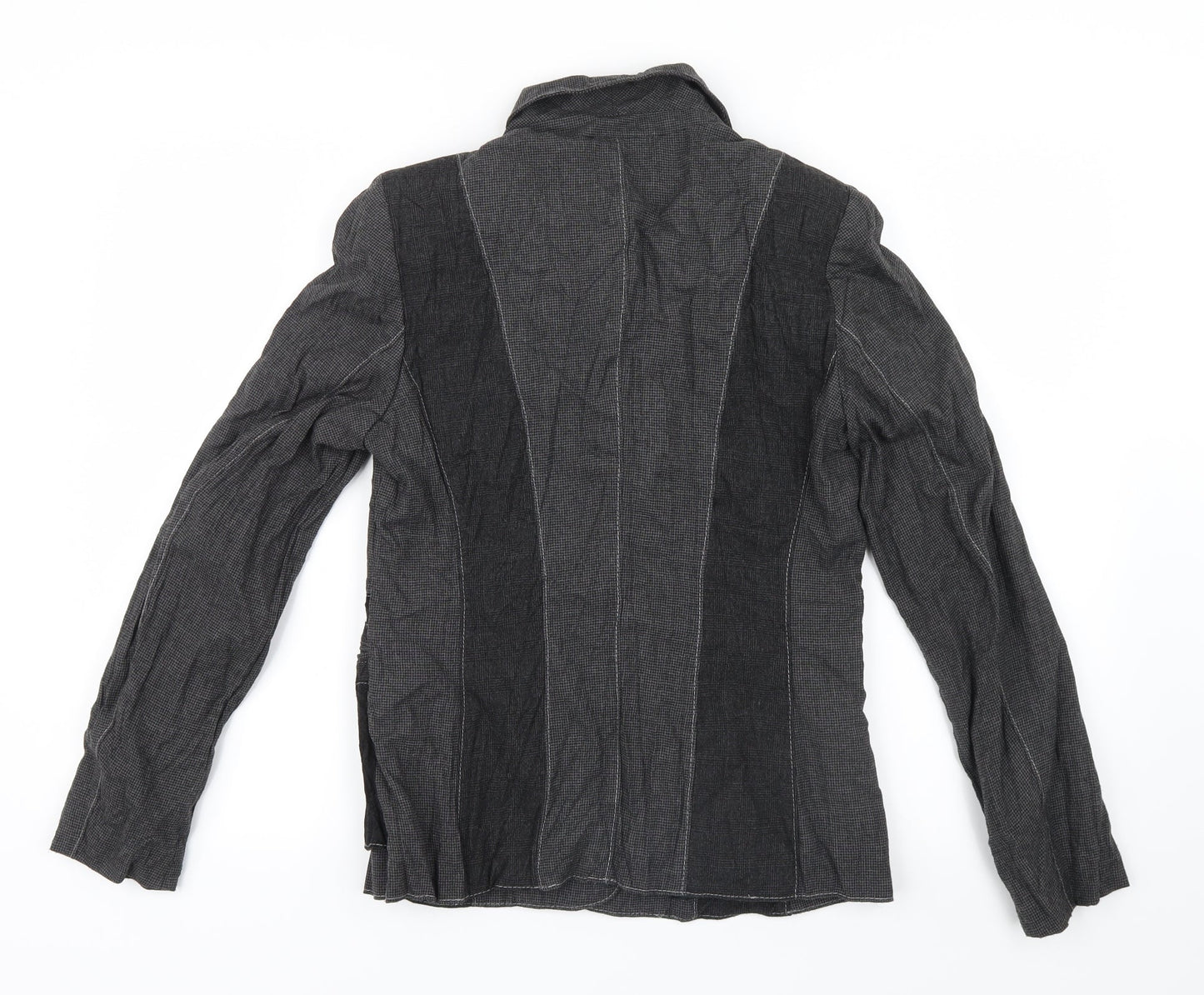 Lisa Campione Womens Grey Geometric  Jacket  Size 10