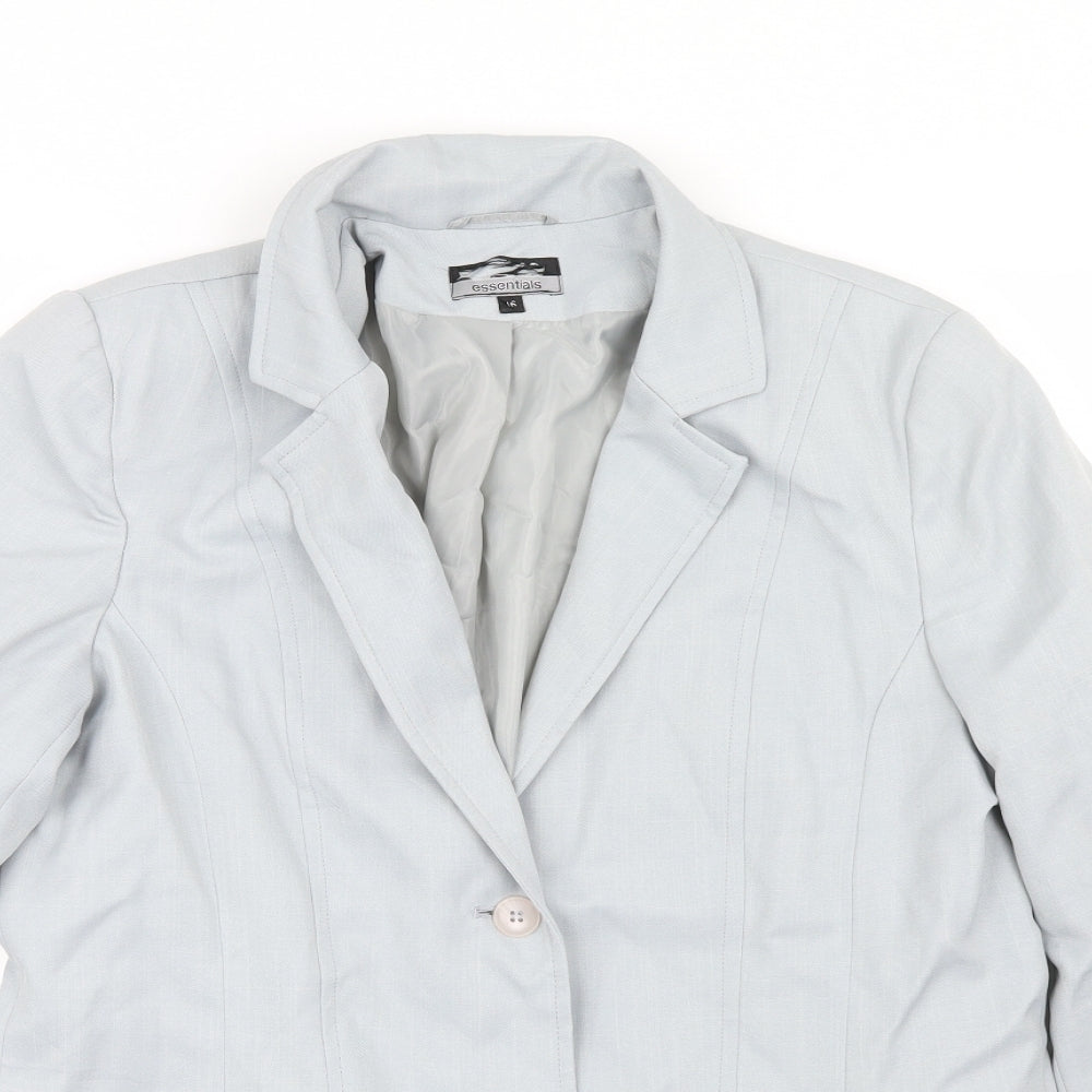Essentials Womens Grey   Jacket  Size 16