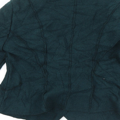 Brand and care label for Marks & Spencer women’s green jacket, size UK 12